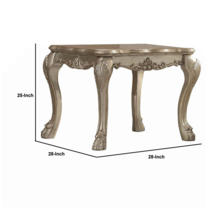 Table de bout en bois patiné
