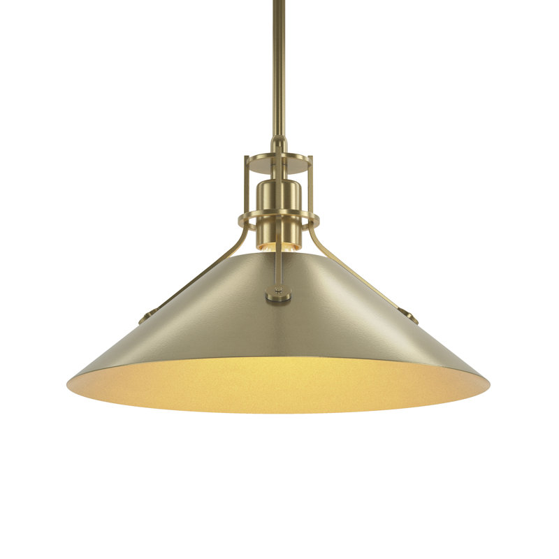 Henry 1 - Light Single Cone Pendant, 56.3'' H X 14.4'' W X 14.4'' D, Modern Brass, Modern Brass