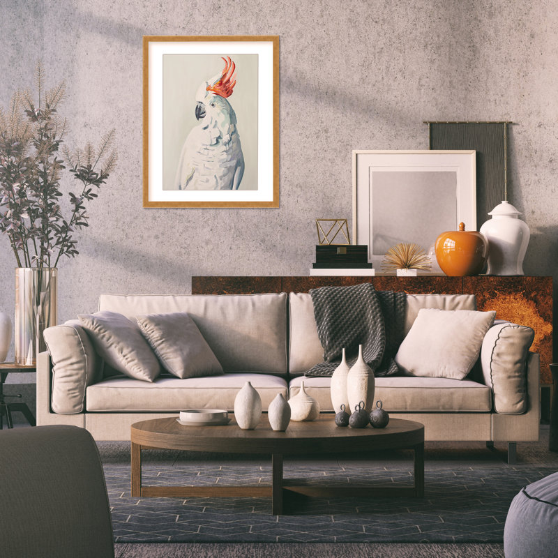 Nature Inspired White Cockadoo, 30" H x 24" W
