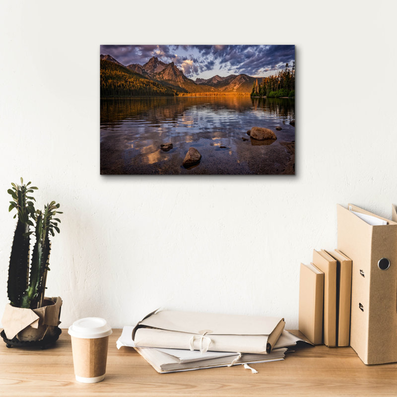 «Sawtooth Afire» par Rick Berk, art mural sur toile, H 12 po x l 18 po x P 0,75 po