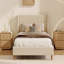 Lit plateforme tapissier sans sommier