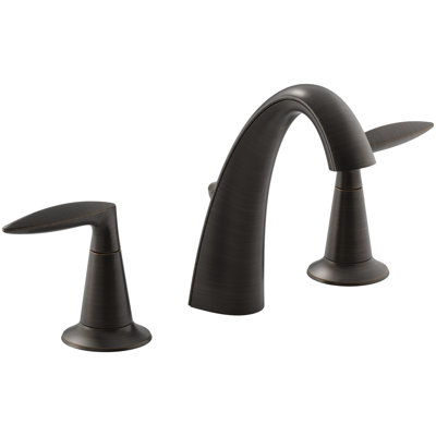 Kohler Alteo Widespread Bathroom Faucet with Pop-Up Drain Assembly, 3-Hole 2-Handle Bathroom Sink Faucet, 1.2 gpm
