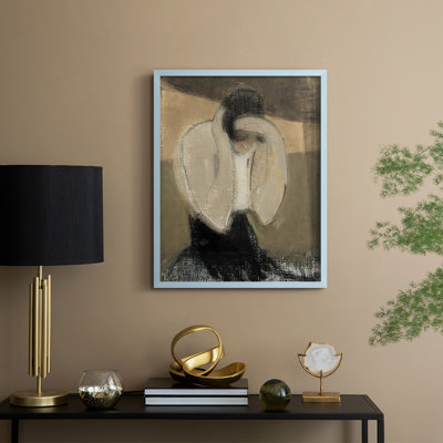 Vintage Portrait Print XLVIII Framed Print - Solid Wood