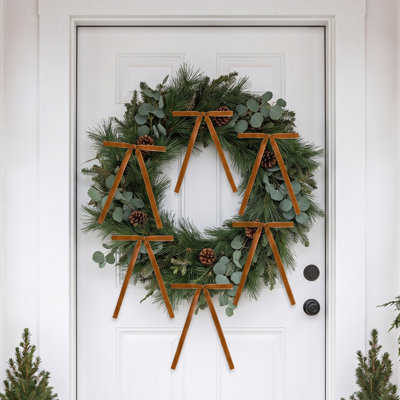 Ensemble de 48 nœuds décoratifs de Noël, boucles de Noël 5,1 po x 7,1 po pour arbre de Noël, couronne, guirlande et emballage cadeau