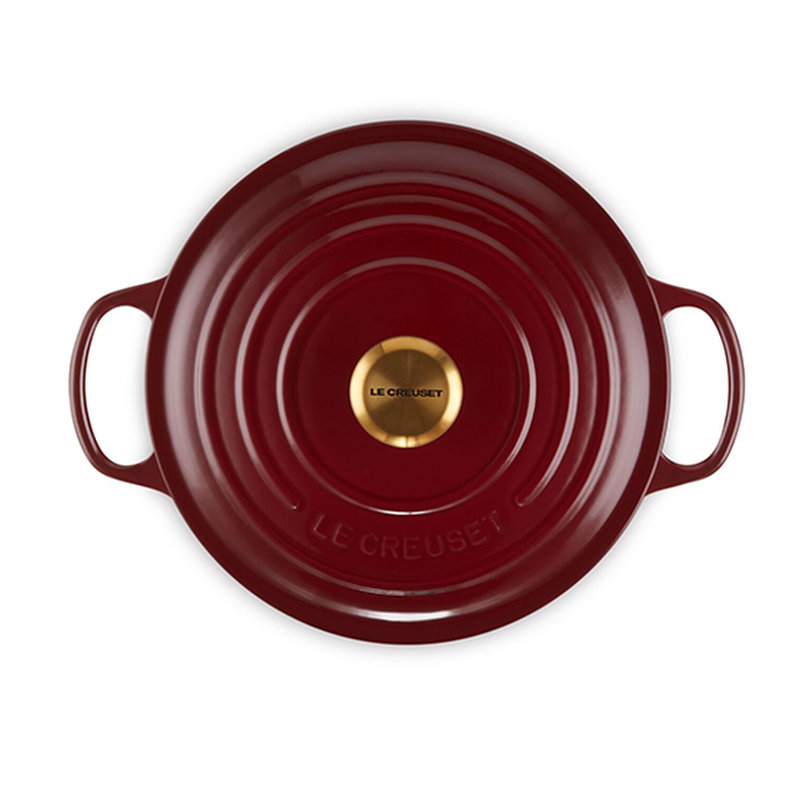 Le Creuset Signature Enameled Cast Iron Round Dutch Oven with Lid, Rhone, 5.5 quarts