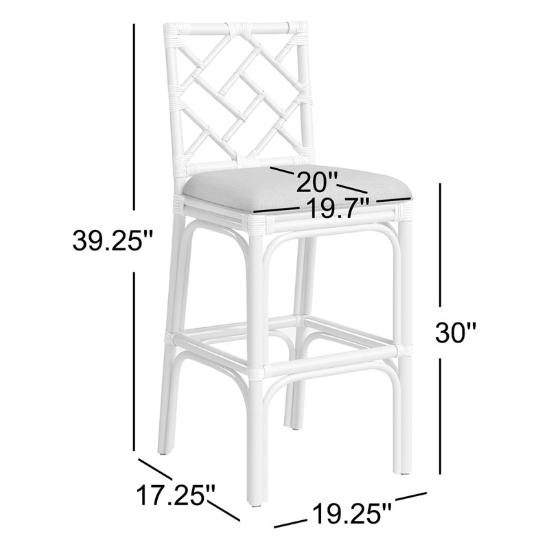 Tabouret Fulton, Siège beige / structure grise, Tabouret de bar (siège d'une hauteur de 30 po)