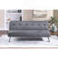 Bleu gris couleur canapé en polyfibre réglable 1pc pieds en métal capitonné capitonné rembourré USB-900362829
