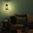 Inlight 1-Light Outdoor Pendant Light for Porch, Matte Black and Barnwood Finish, Bulb Not Included