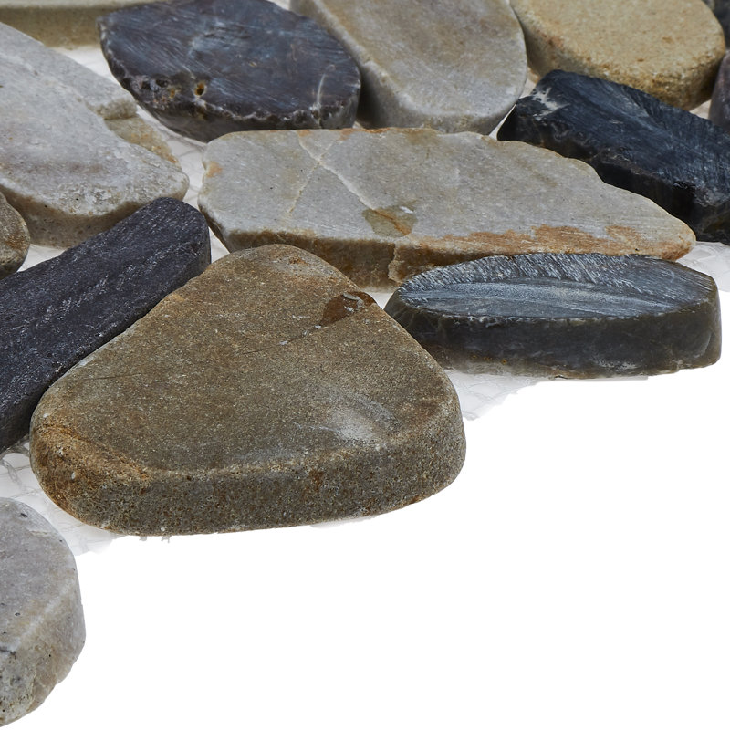 Pebble 13" x 13" Natural Stone Mosaic Wall & Floor Tile