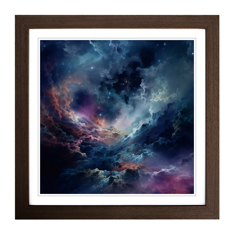 Single Picture Frame Print on Wood, Walnut