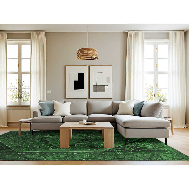 Washable Oriental Indoor Rug, Rectangle 8' x 10'