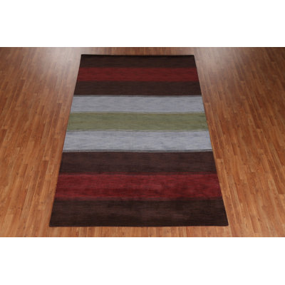 Striped Gabbeh Oriental Area Rug 7x10