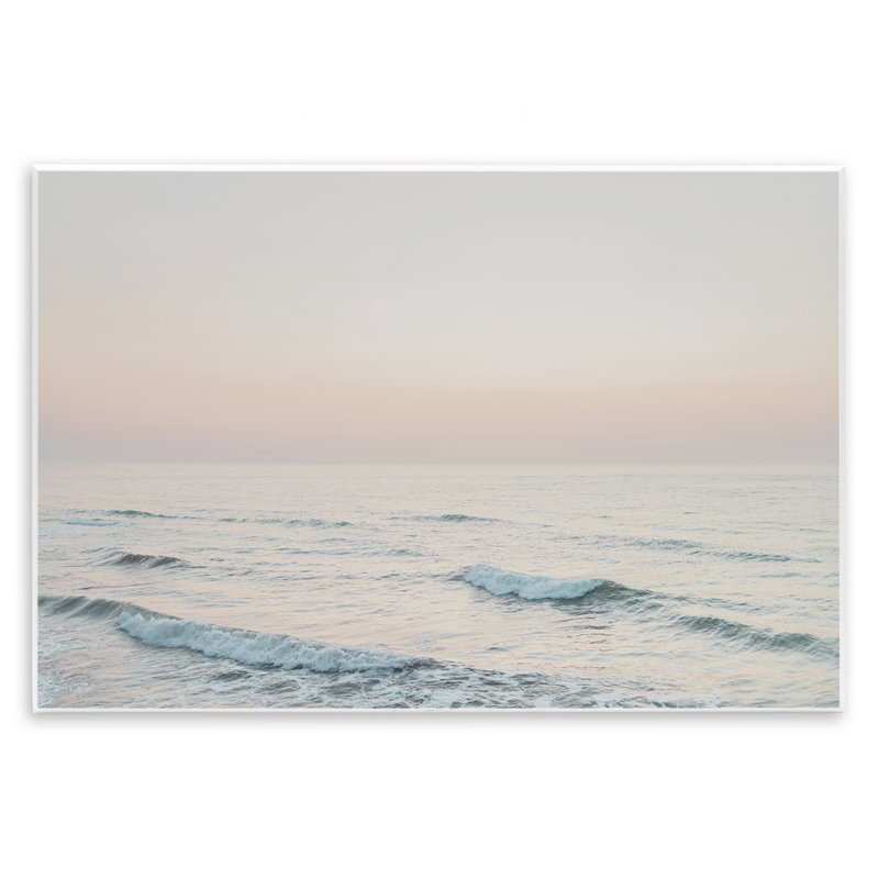 "Rolling Waves At Dawn", art mural sur bois par Sissi et Seb, H 13 po x l 19 po