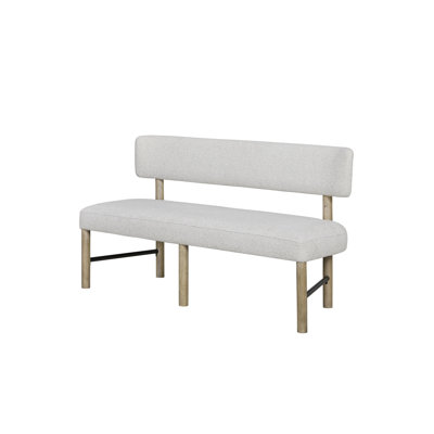 Banc rembourré pour la salle à manger, finition de style chêne noueux anglais, revêtement doux, stabilité des supports en métal, lignes épurées et allure contemporaine. Profondeur, 23,51 po de largeur, 33,05 po de hauteur, 47,07 lb