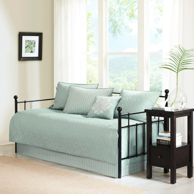Housse de lit de jour 6 pièces pour lit simple - avec housse, taies décoratives et coussin décoratif