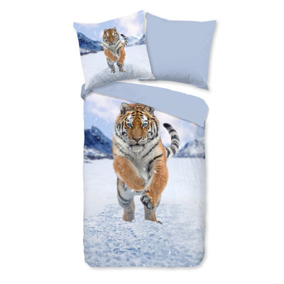 Cotton Abstract Duvet Cover with Pillowcases