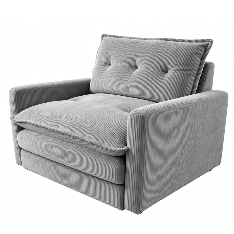 36.3" Wide Upholstered Swivel Accent Armchair,360° Swivel Comfy Sofa Chair, Brown-PU