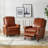 Andrena Genuine Leather Recliner with Nailhead Trim-1743651071