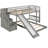 Stairway Twin Over Twin 2- Drawers Bunk Bed With Stairs and Slide-309869551