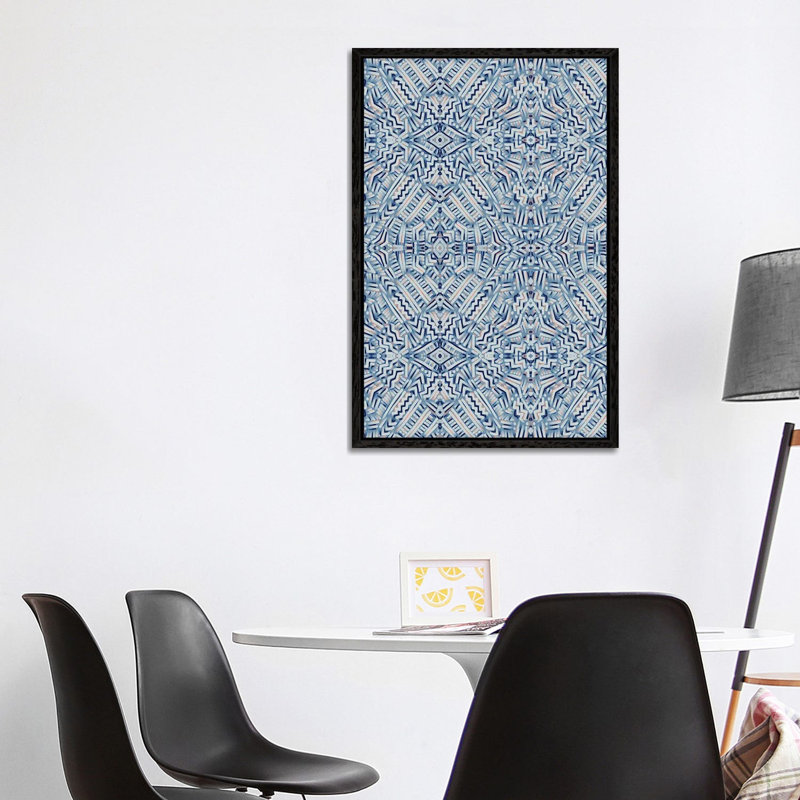 Clandestine Blue - Print on Canvas, 101.6 cm H x 66.04 cm W, Black Framed