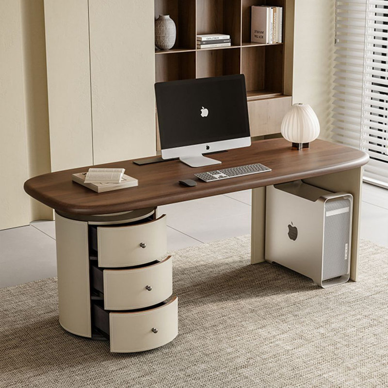 Bureau moderne et simple avec tiroirs, H 29,5 po x l 55,1 po x P 25,5 po, Retour à gauche