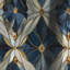 Motif de marbre rétro charme - rideau de marbre abstrait - rideau de marbre occultant en velours - 1 panneaux-107538689