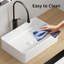 Vessel Sink Rectangular Above Counter White Porcelain Ceramic Modern Bathroom Vanity Sink Rectangle Art Basin
