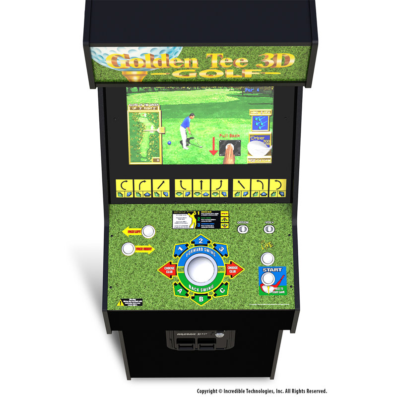 Golden Tee 3D Deluxe Arcade Machine with 17-Inch Screen