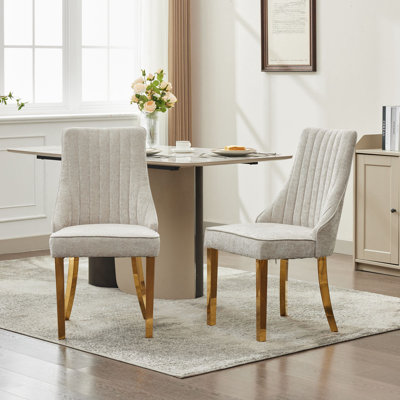Chaise d'appoint en rayonne de chenille pour salle à manger en rayonne et tissu