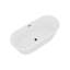 Baignoire de trempage autoportante ovale en acrylique 67 po avec drain escamotable noir mat et trop-plein L 67 po x l 31,5 po-124749564-125397131