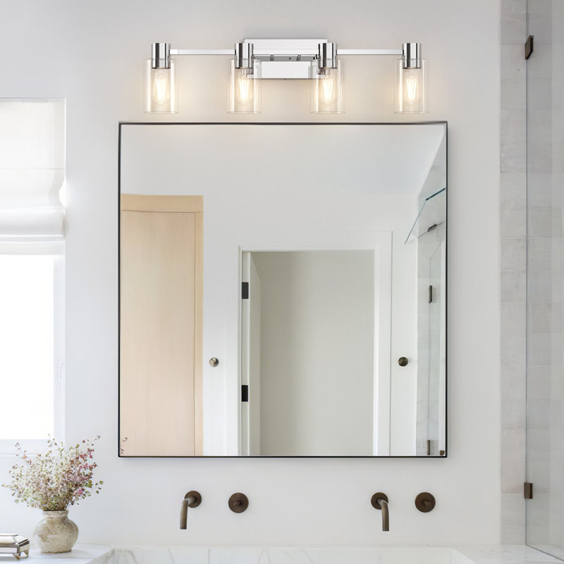 Chalise Vanity Light, 4 Lights, Polished Chrome