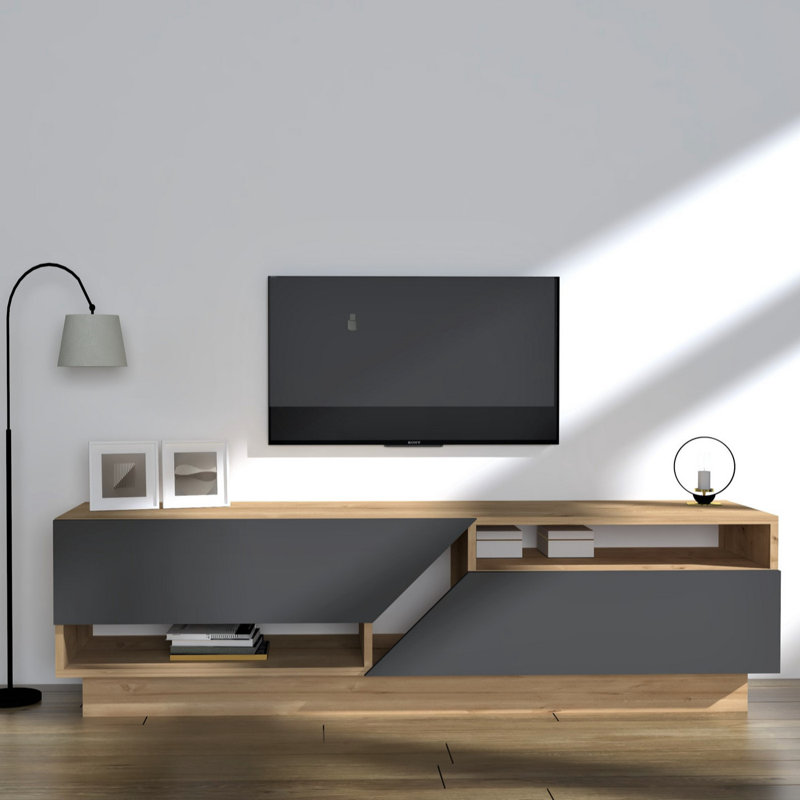 Alandra TV Stand for TVs up to 60", Grey/Oak
