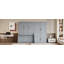 Grand lit escamotable mural avec placard, gris