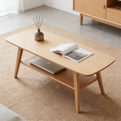 100% Solid Oak Large Coffee Table Color
