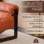 Chaise de réception contemporaine avec structure en similicuir et bois, brun-116282722