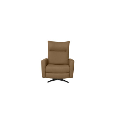 Fauteuil inclinable électrique double en cuir véritable, pivotant à 270 degrés avec position zéro gravité, système audio intégré et repose-pieds extensible
