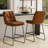 Danika Upholstered Vegan Faux Leather Contemporary Counter Stools with Footrest-1270972287-1270972284