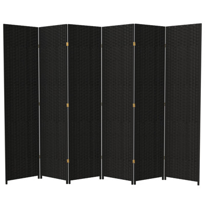 Amitis 7 Ft. Tall Woven Fiber Folding Room Divider