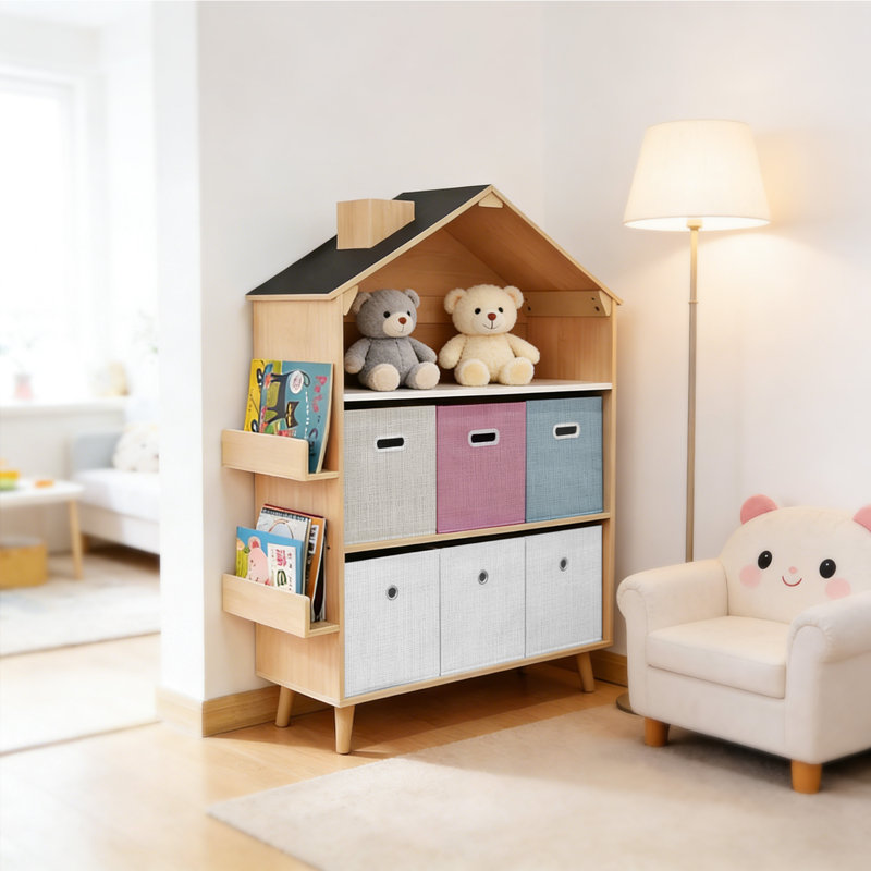 House-shaped Children's Storage Rack