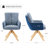 Bernab Swivel Upholstered Home Office Task Desk Chair with Oak Wood Base-2114755257