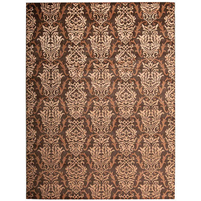 Tapis brun de haute qualité noué à la main