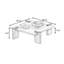 Table basse carrée en bois manufacturé Black & Burlywood