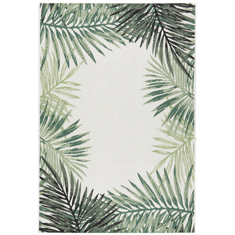 Palermo Rectangle Floral Indoor / Outdoor Area Rug, Rectangle 80cm x 150cm