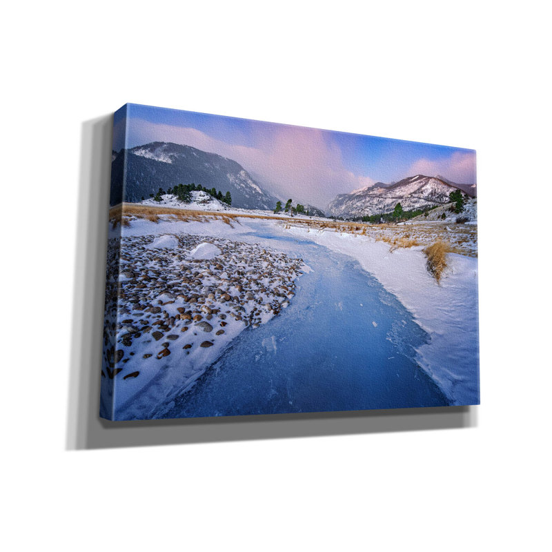 «Frozen Flow» par Rick Berk, art mural sur toile, H 18 po x l 26 po x P 0,75 po