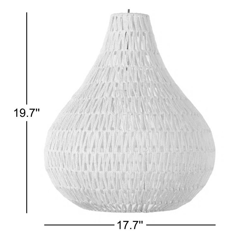 Quaid 1-Light Woven Pendant, Black