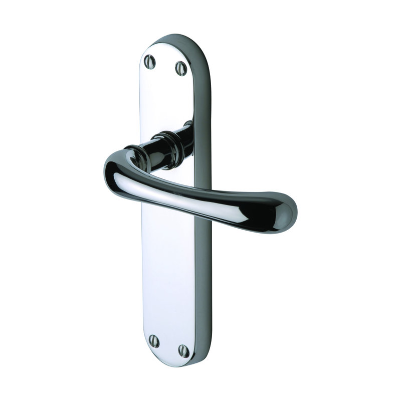 Heritage Brass Sorrento Door Handle Lever Latch Donna Design, Polished Chrome