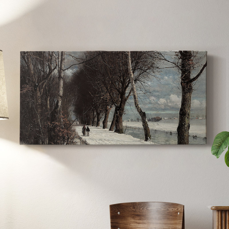 Série paysage - Dxliii - Toile tendue avec châssis - Prêt à accrocher, H 16 po x l 32 po