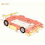 Lit plateforme pleine grandeur en forme de voiture de course avec roues, durable et sécuritaire pour les chambres d'enfants-201235674