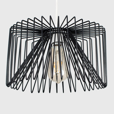 Ayoub 1 - Light Black Drum Pendant