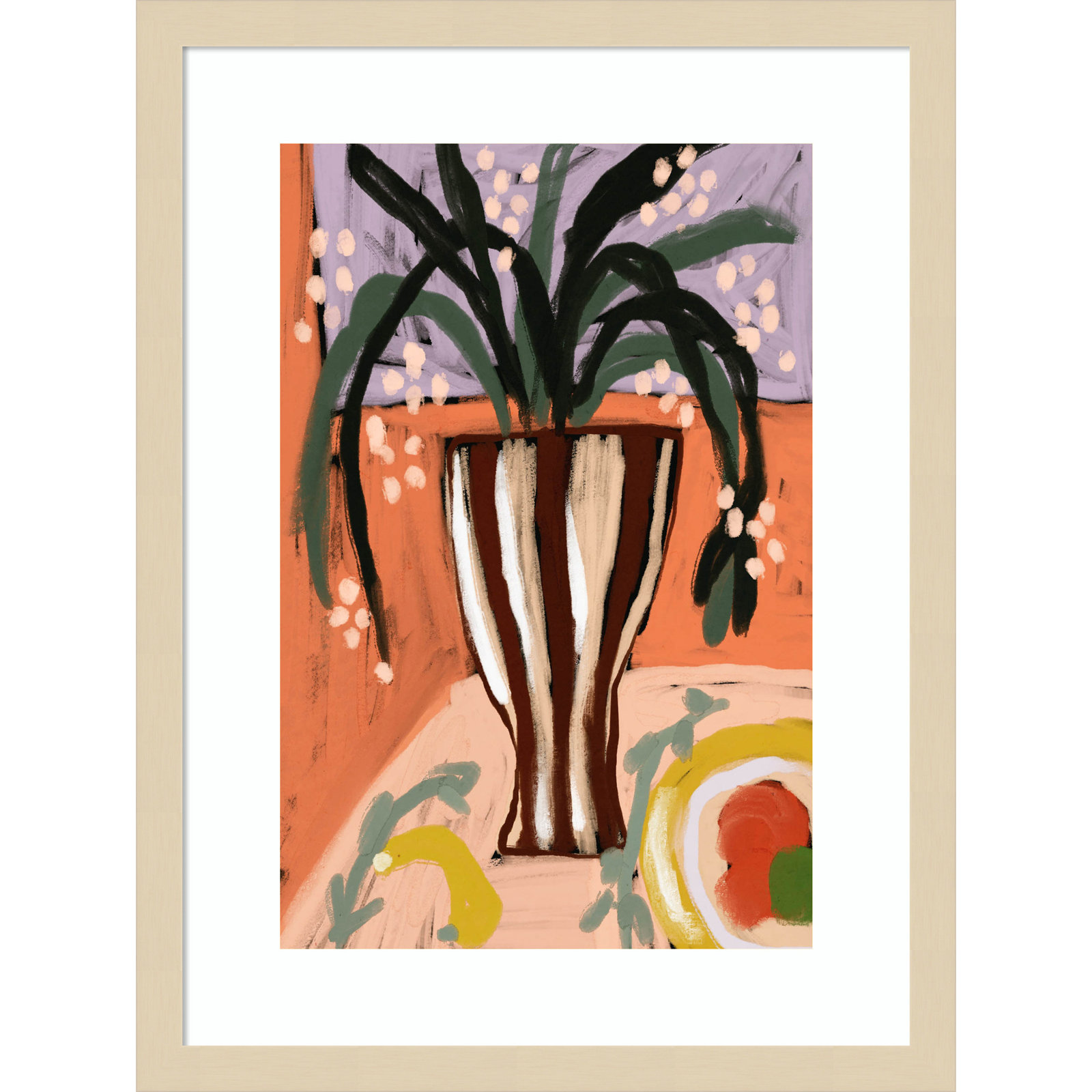 Floral Still Life No. 3 Print, Brown, 21" H x 16" W